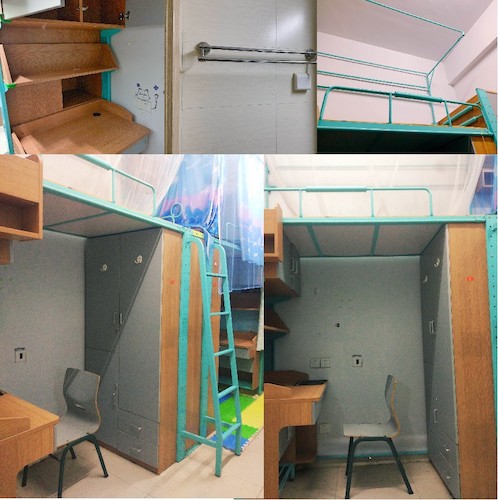 图5：毕业生党员离校前打扫好宿舍卫生